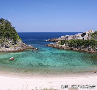 式根島のおすすめスポット・泊海水浴場