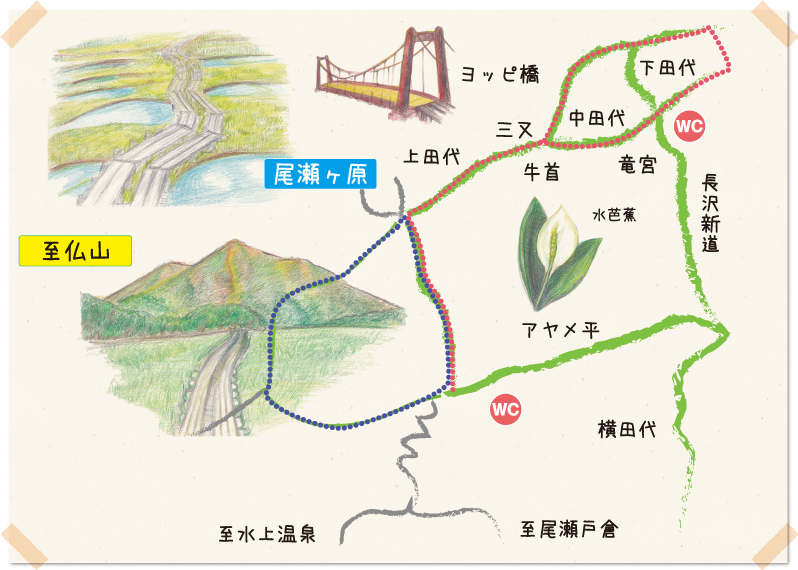 鳩待峠コースマップ